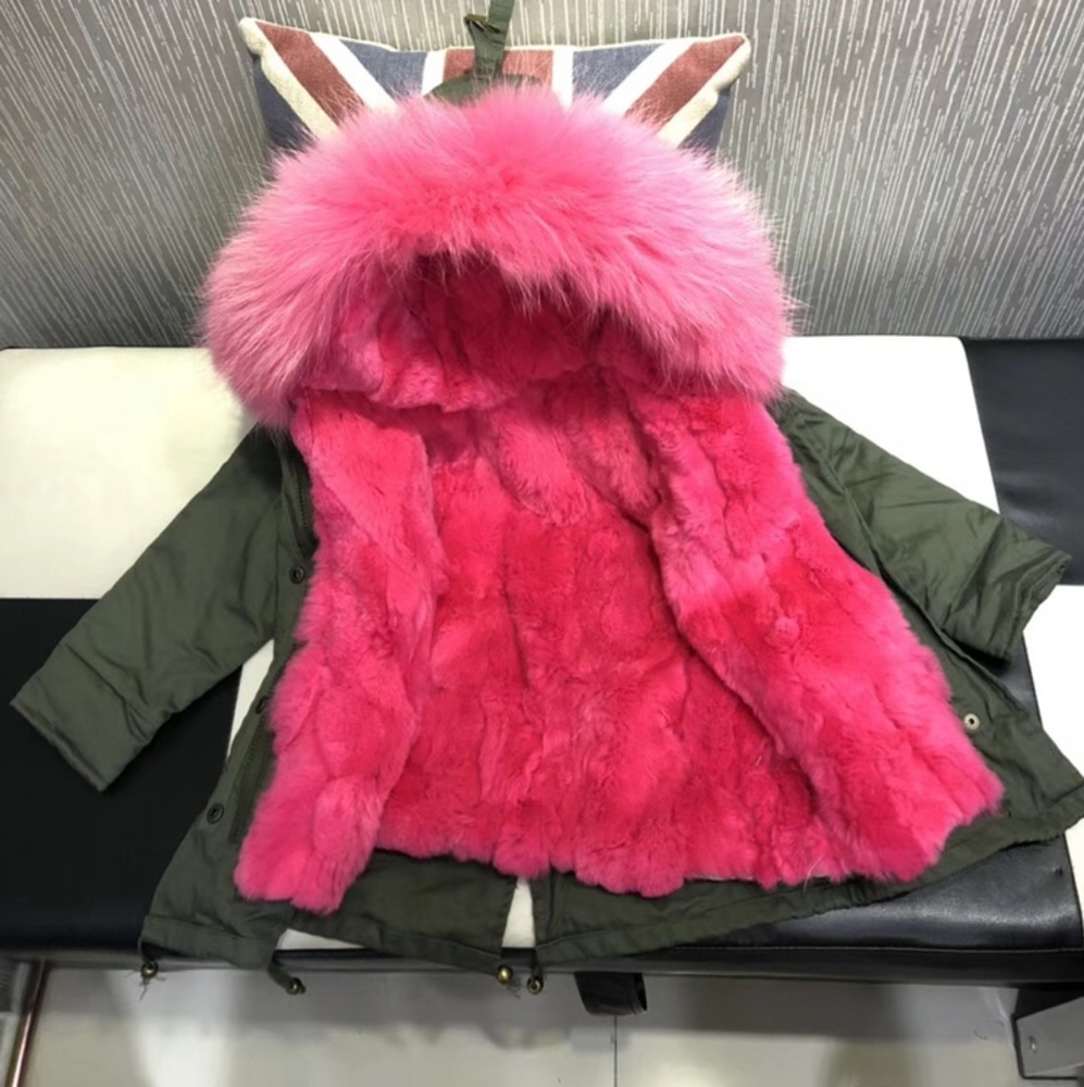 REAL FOX FUR KIDS PARKAS